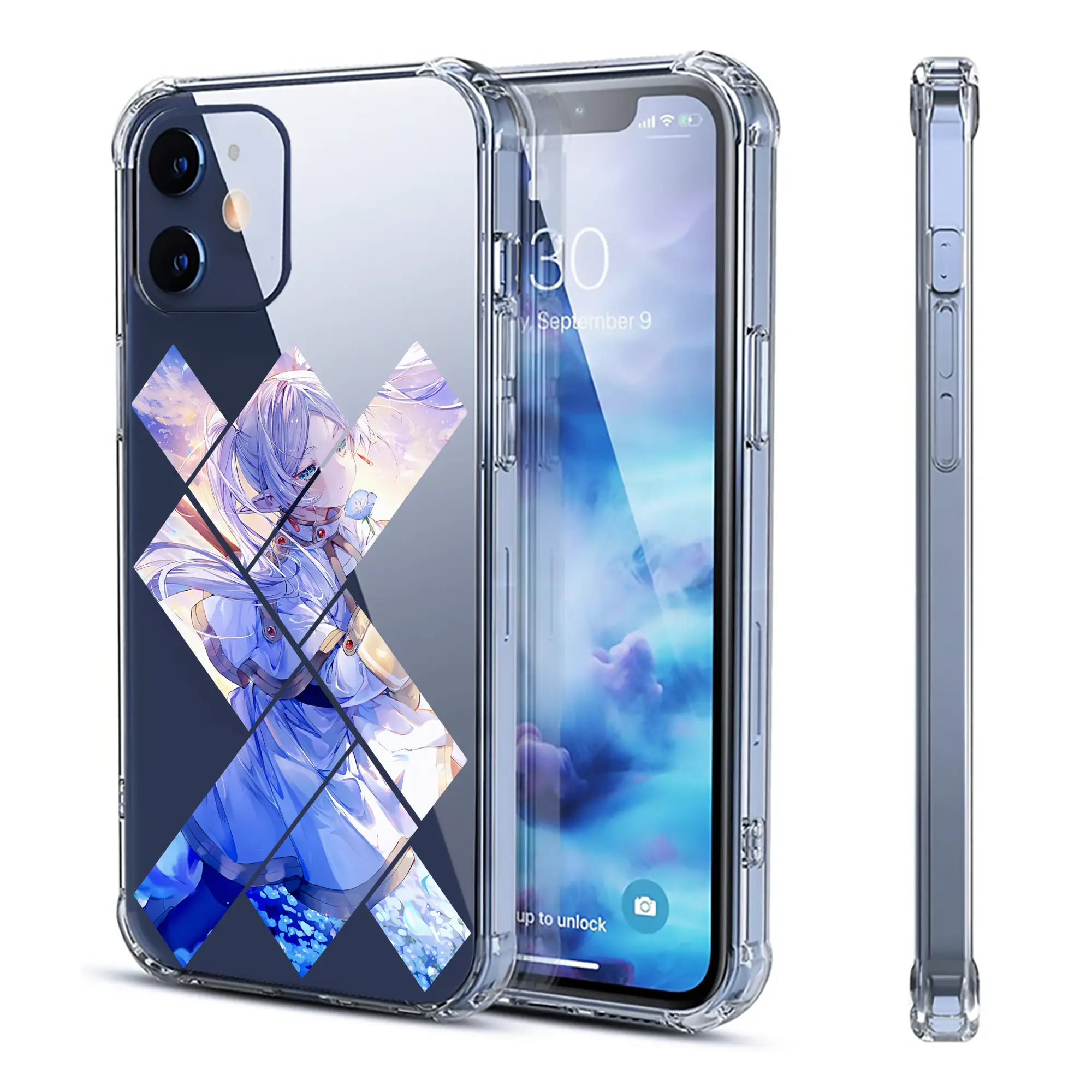 葬送のフリーレン（Frieren） グッズ,フリーレン（Frieren） - IPhone 12シリーズ対応 ・ 透明スマホケース ・ クリアソフトケース ・ TPU素材 ・ 耐衝撃 ・ 高密着 ・ 防汚 防指紋 ・ 簡単着脱